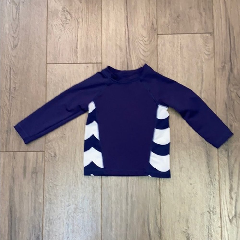Cat & Jack Toddler Navy/White Long Sleeve Rashguard